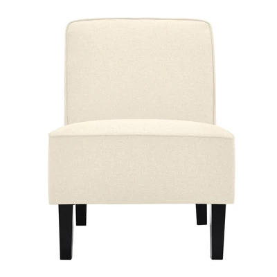 Costway Modern Armless Accent Chair Fabric Single Sofa WithRubber Wood Legs Beige/Gray 10 Costway Modern Armless Accent Chair Fabric Single Sofa WithRubber Wood Legs Beige/Gray - Image 8
