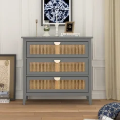 Archie Ash Wood Veneer 3-drawer And Pine Legs Accent Cabinet With Storage- Maison Boucle -HOMCOM Shop GUEST a9a2d4b0 985a 48d9 9afe efc2f5e1d4db