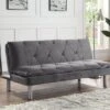 66" Cilliers Sofa Gray Velvet/Chrome Finish - Acme Furniture -HOMCOM Shop GUEST aa402dfc 586d 4a09 bc3d 7dcdbbc332c4