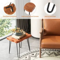 Costway Rectangular End Table Accent Side Reclaimed Teak Wood Plant Stand Patio Rustic 19 Costway Rectangular End Table Accent Side Reclaimed Teak Wood Plant Stand Patio Rustic -HOMCOM Shop GUEST aa846a4c 1dae 4692 b606 6d21e50ad2af