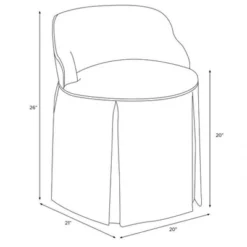 Vanity Chair In Kaleidoscope Floral - Skyline Furniture -HOMCOM Shop GUEST ab14de4b 1c71 4338 b111 deec507876ba