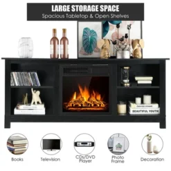 Costway 58'' 2-Tier Fireplace TV Stand W/18'' 1500W Electric Fireplace 65'' -HOMCOM Shop GUEST ab2f9b9a 6175 4bdc 939b 62b4635cd4f8