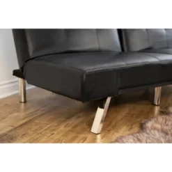 Mackenzie Leather Convertible Sofa - Abbyson Living -HOMCOM Shop GUEST ab360366 b893 4c6d a74d 98751288c94f