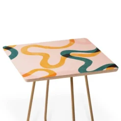 ThirtyOne Illustrations Streamers Side Table - Deny Designs