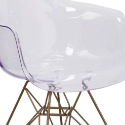 Emma And Oliver 2 Pack Transparent Side Chair With Arms And Gold Base - Accent & Side Chair -HOMCOM Shop GUEST af83131c 81dc 43ce a3b5 e75c9c67cb55