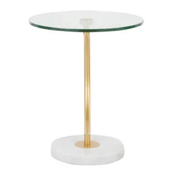 C End Contemporary Table White/Gold - LumiSource -HOMCOM Shop GUEST afaac6dd 1784 41ea b809 553a4331d86c
