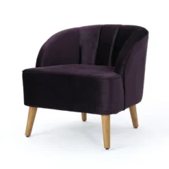 Amaia Modern New Velvet Club Chair - Christopher Knight Home -HOMCOM Shop GUEST afd18546 0668 4ddf 9251 70eff8684e19