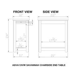 Savannah Chairside End Table With Pull Out Shelf Ivory With Natural Wood Top - Bolton Furniture 9 Savannah Chairside End Table With Pull Out Shelf Ivory With Natural Wood Top - Bolton Furniture -HOMCOM Shop GUEST b056ea52 27c5 4db3 88d7 3c409878b535