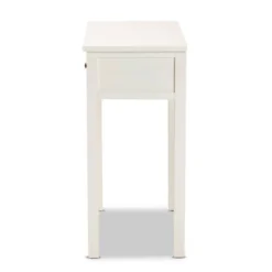 Lambert Wood 2 Drawer Console Table White - Baxton Studio -HOMCOM Shop GUEST b068aecf 9c92 4631 926f 62440c307b64