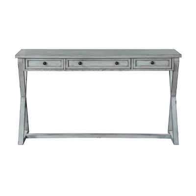 Neats 3 Drawer Console Table Light Gray - Treasure Trove Accents 3 Neats 3 Drawer Console Table Light Gray - Treasure Trove Accents
