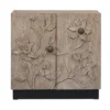 Rox Floral Patterned 2 Door Storage Cabinet Natural Gray/Black - Treasure Trove -HOMCOM Shop GUEST b155d451 d785 4c9d a265 81663d0ae688