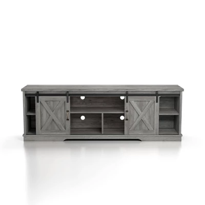 Clander Barn Door TV Stand For TVs Up To 70" Vintage Gray Oak - HOMES: Inside + Out 7 Clander Barn Door TV Stand For TVs Up To 70" Vintage Gray Oak - HOMES: Inside + Out - Image 5