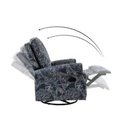 Set Of 2 Pablo Traditional-normal Manual Swivel Glider Recliner With Nailhead Trims For Living Room | KARAT HOME -HOMCOM Shop GUEST b26c2f57 c950 4323 b129 2ea04fdfa469