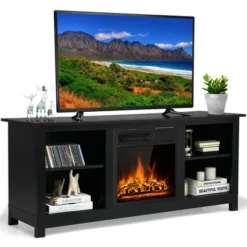 Costway 58'' 2-Tier Fireplace TV Stand W/18'' 1500W Electric Fireplace 65'' -HOMCOM Shop GUEST b333e499 65d4 4868 883f 1a81db4bc5aa