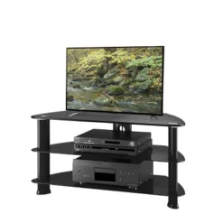 Corner TV Stand For TVs Up To 43" Black - CorLiving -HOMCOM Shop GUEST b3895291 21ae 4795 9761 d76624055a52