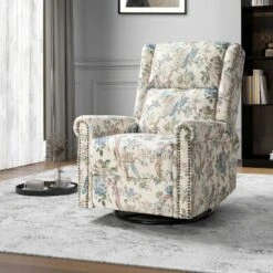 Franciscus Manual Swivel Transitional Glider Recliner With Nailhead Trims And Swivel Base | KARAT HOME 23 Franciscus Manual Swivel Transitional Glider Recliner With Nailhead Trims And Swivel Base | KARAT HOME -HOMCOM Shop GUEST b52b952d db92 4206 b732 e5b79f28193b