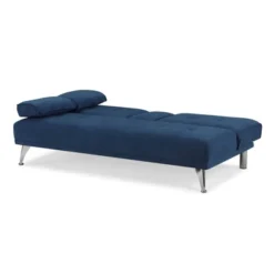 Miley Convertible Futon Sectional Sofa Navy Blue - Serta -HOMCOM Shop GUEST b5598606 ef49 418a 8fd3 1ac04c7c8d31