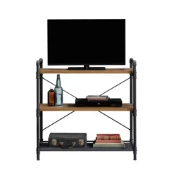 Iron City Anywhere Console Checked Oak - Sauder -HOMCOM Shop GUEST b6827f2d fcfd 4925 9da2 2995e4784f49