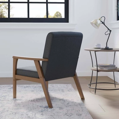 Lara Exposed Arm Accent Chair Charcoal - Brookside Home 4 Lara Exposed Arm Accent Chair Charcoal - Brookside Home - Image 2