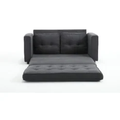 Convertible Folding Futon Sofa Bed, Dark Gray - ModernLuxe -HOMCOM Shop GUEST b69ab85d 9c40 4d94 9a32 812a6ab2bec8