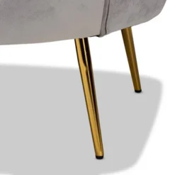 Genia Velvet Fabric Upholstered And Metal Sofa Gray/Gold - Baxton Studio 20 Genia Velvet Fabric Upholstered And Metal Sofa Gray/Gold - Baxton Studio -HOMCOM Shop GUEST b70d668d 3bbf 493c b7a6 2ed4ef293f5a