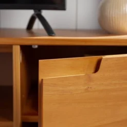 Solid Wood Mid-Century Modern TV Stand For TVs Up To 80" - Saracina Home -HOMCOM Shop GUEST b78e54f7 947a 4b3c 9e8b b3b9f13c7373