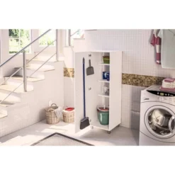 Paris 1 Door Storage Cabinet White - Polifurniture -HOMCOM Shop GUEST b79f2ebe 4400 4450 a837 2ff6eb364b5a