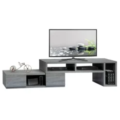 Adjustable TV Stand For TVs Up To 65" Console Gray - Techni Mobili -HOMCOM Shop GUEST b7a90ac6 8ff7 4805 aed5 e021175e8ef3