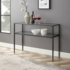 Ashton Console Table Matte Black - Crosley -HOMCOM Shop GUEST b7ad3ecf 68b2 4ab1 ae82 4b6084d1853a