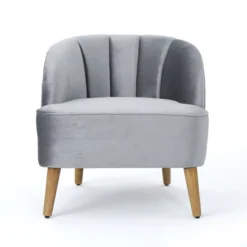 Amaia Modern New Velvet Club Chair - Christopher Knight Home -HOMCOM Shop GUEST b7ca7d6b 327b 4367 b5d6 c59554de55e2