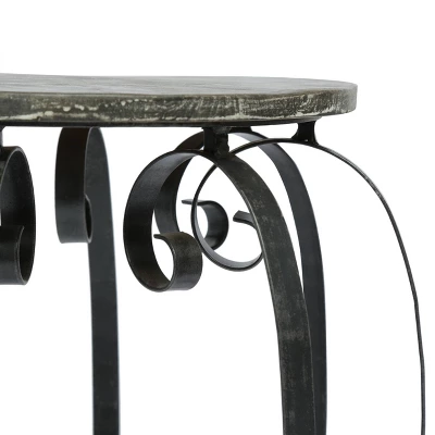 Wiers Modern Industrial Handcrafted Mango Wood Side Table Gray/Black - Christopher Knight Home 7 Wiers Modern Industrial Handcrafted Mango Wood Side Table Gray/Black - Christopher Knight Home - Image 5