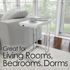 Hastings Home C-Shaped Sofa Side Table Space-Saving, White 13 Hastings Home C-Shaped Sofa Side Table Space-Saving, White -HOMCOM Shop GUEST b8977a68 a511 46e7 958e e78707205ae5