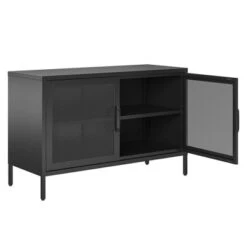 RealRooms Shadwick 2 Door Storage Cabinet-Mesh Metal Locker -HOMCOM Shop GUEST b8d6d6d0 e3cd 4a13 8cc5 6ce10239a63f