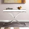Southern Enterprises Lillian Console Table Chrome/Mirror - Aiden Lane -HOMCOM Shop GUEST b8e8bdc4 1ba9 491e b6b6 06a1453033af