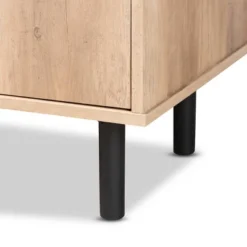 Patterson Wood 2 Door Kitchen Storage Cabinet Oak Brown - Baxton Studio -HOMCOM Shop GUEST ba039b87 7c6e 4b18 9bd7 fae95c7d4221