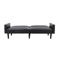 Faux Leather Futon Sofa With Arms Black - Room Essentials™ -HOMCOM Shop GUEST ba224cac c288 4be2 8a15 ca6bca81424e