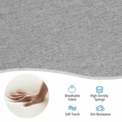 Costway Set Of 2 Upholstered Fabric Accent Chairs W/ Rubber Wood Legs Dark GrayLight Gray -HOMCOM Shop GUEST ba2d61d9 8ef6 46d8 aed7 51b0a40dcd88