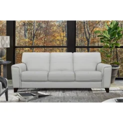 87" Bergen Genuine Leather Square Arm Sofa - Armen Living -HOMCOM Shop GUEST ba81299b 110e 4308 ad33 0fa4c65bd7f8