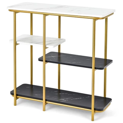 Costway 4 Tier Console Table Accent Buffet Storage Shelf Modern Steel Frame For Entrance 10 Costway 4 Tier Console Table Accent Buffet Storage Shelf Modern Steel Frame For Entrance - Image 8