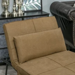 HOMCOM 4-in-1 Multi Function Folding Single Sofa Bed With Retractable Footrest, Convertible Sleeper With Adjustable Backrest, Brown 11 HOMCOM 4-in-1 Multi Function Folding Single Sofa Bed With Retractable Footrest, Convertible Sleeper With Adjustable Backrest, Brown -HOMCOM Shop GUEST bb378ed1 22f9 47e4 9568 5c4ea704345a