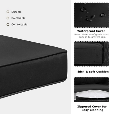 Costway 2PCS Patio Rattan Rocker Chair Outdoor Glider Rocking Chair Cushion TurquoiseRed 9 Costway 2PCS Patio Rattan Rocker Chair Outdoor Glider Rocking Chair Cushion TurquoiseRed - Image 7