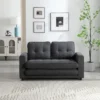 Convertible Folding Futon Sofa Bed, Dark Gray - ModernLuxe -HOMCOM Shop GUEST bcdb5977 b4ce 47e8 8cc7 b82a3a45053e