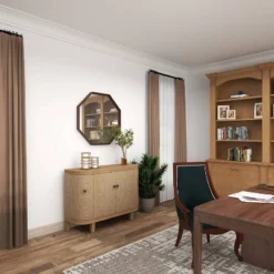 Traditional Carved Wood Curved Cabinet Brown - Olivia & May -HOMCOM Shop GUEST bd60ad80 a88f 4bfa aee9 0d650460b5d0