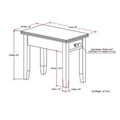 14" Stratford Narrow Side Table - WyndenHall -HOMCOM Shop GUEST bd840094 b1fb 49f8 b96e 6f757bf1f0aa