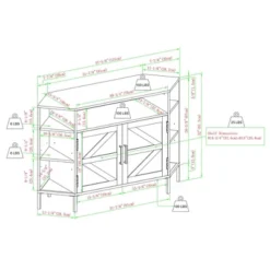 Atticus Modern Farmhouse 2 Door Corner TV Stand For TVs Up To 55" Rustic Oak - Saracina Home -HOMCOM Shop GUEST be7fd8ed 5976 4d60 b751 9a39a330340e