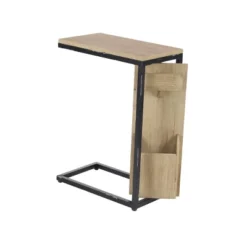 Farmhouse C Shaped Side Table Light Brown/Black - Olivia & May 10 Farmhouse C Shaped Side Table Light Brown/Black - Olivia & May -HOMCOM Shop GUEST be901426 f36d 4beb a352 e2957adab804