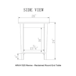 Round End Table Reclaimed Wood Natural - Alaterre Furniture -HOMCOM Shop GUEST beb995cd f1bf 4d9e 864b b00cee2a13f3