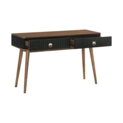 Amigo Veneer Wood Console Table Black/Walnut - Armen Living -HOMCOM Shop GUEST bf824b53 c082 462a a7e6 596b8126215d