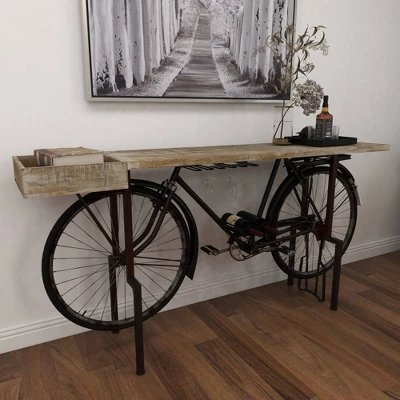 Rustic Metal Console Table Black - Olivia & May 16 Rustic Metal Console Table Black - Olivia & May - Image 14