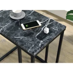 Norwich C Table With Power Port - OSP Home Furnishings -HOMCOM Shop GUEST c13fb41f 0090 43fc b968 c38d4e83e0ef